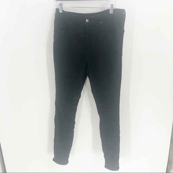 Good American Good Legs Crop Black Velvet Jeans 15 - Picture 4 of 6